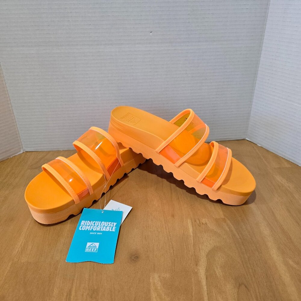 Reef Women's Vista Hi-Energy Cushion‎ Comfort Sandals Orangeade Color Sz 10 New
